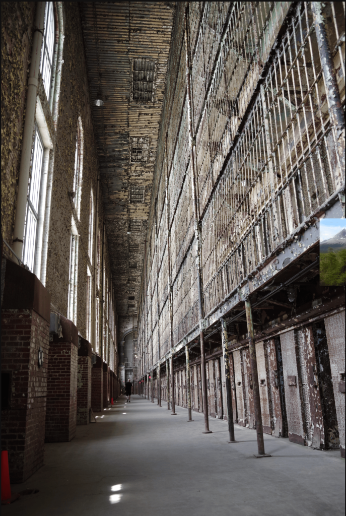 A LONG WALK. OHIO STATE REFORMATORY, MAIN CELL BLOCK