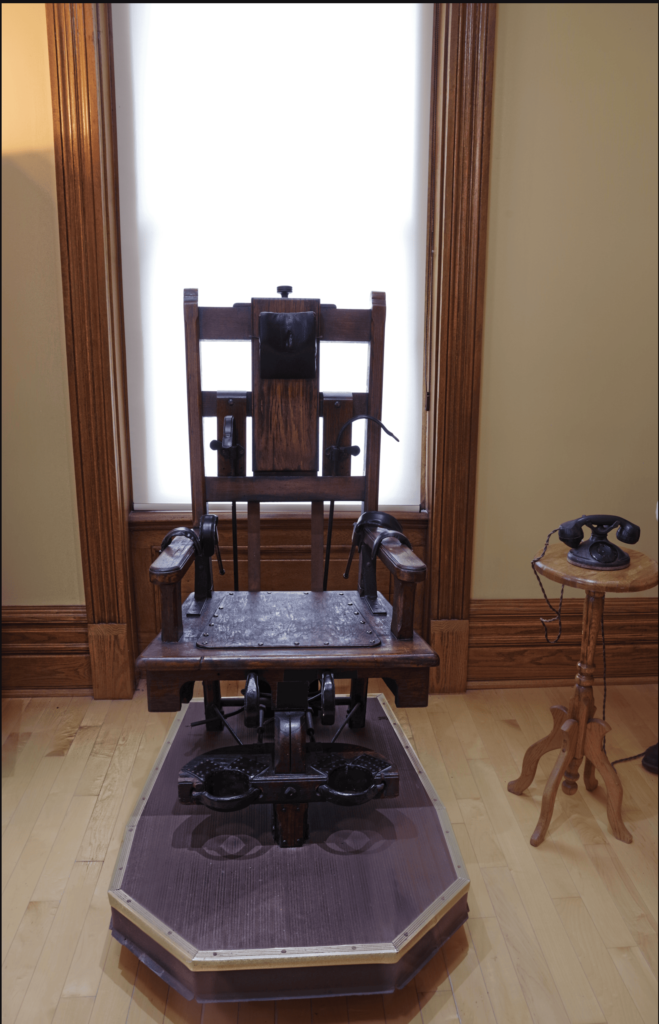 OHIO STATE REFORMATORY electric chair/ Tis is where the SHAWSHANK REDEMPTION movie WAS FILMED.